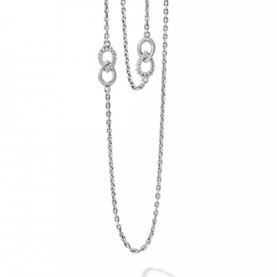 Signature Caviar Long Sterling Silver Necklace