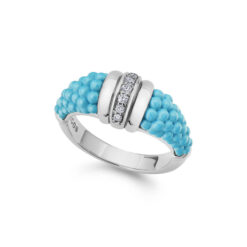 LAGOS Blue Caviar Ceramic Diamond Stacking Ring