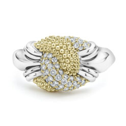 LAGOS Caviar Lux Small Caviar Diamond Knot Ring