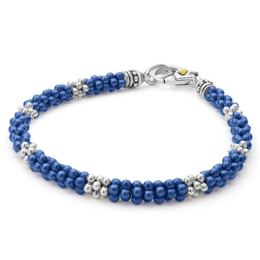 LAGO Blue Caviar Seven Silver Station Ceramic Bracelet - Image 2