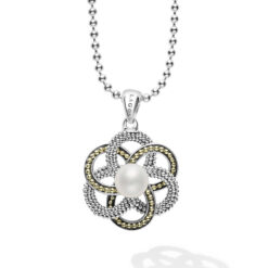 LAGOS Luna Love Knot Pearl Pendant