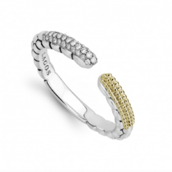 LAGOS Caviar Lux Open Diamond Stacking Ring