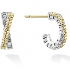 LAGOS Caviar Lux Diamond Hoop Earrings